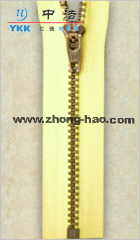 4YGKBCGS6(4号Y型青古铜闭口拉链,GS6半自动拉头)